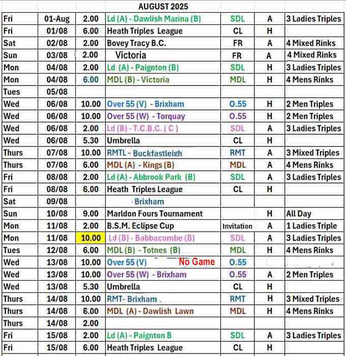 The August fixturelist part1 image