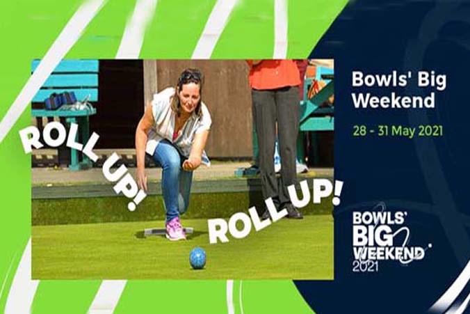 A lady bowling a wood