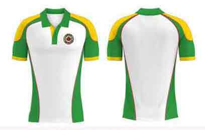 picture of club shirt, front and rear view