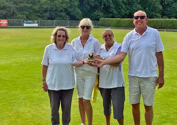 Tickle Trophy winners with their trophy